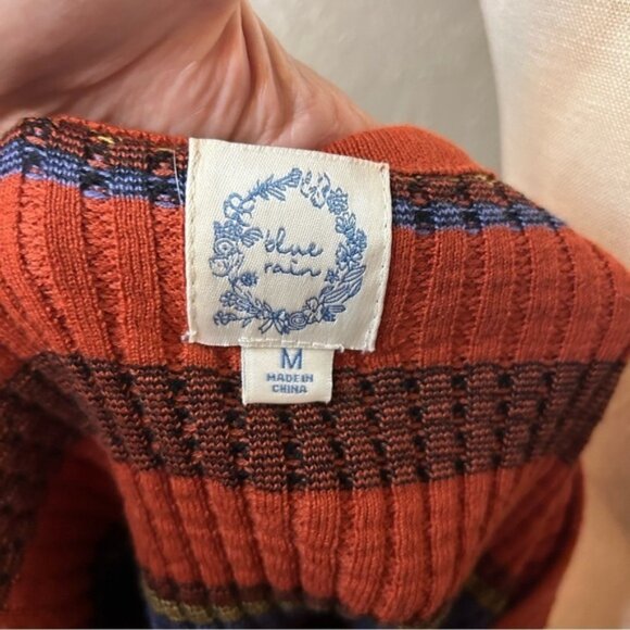 Blue Rain Boho Preppy sweater knit tank M great condition - Picture 4 of 5